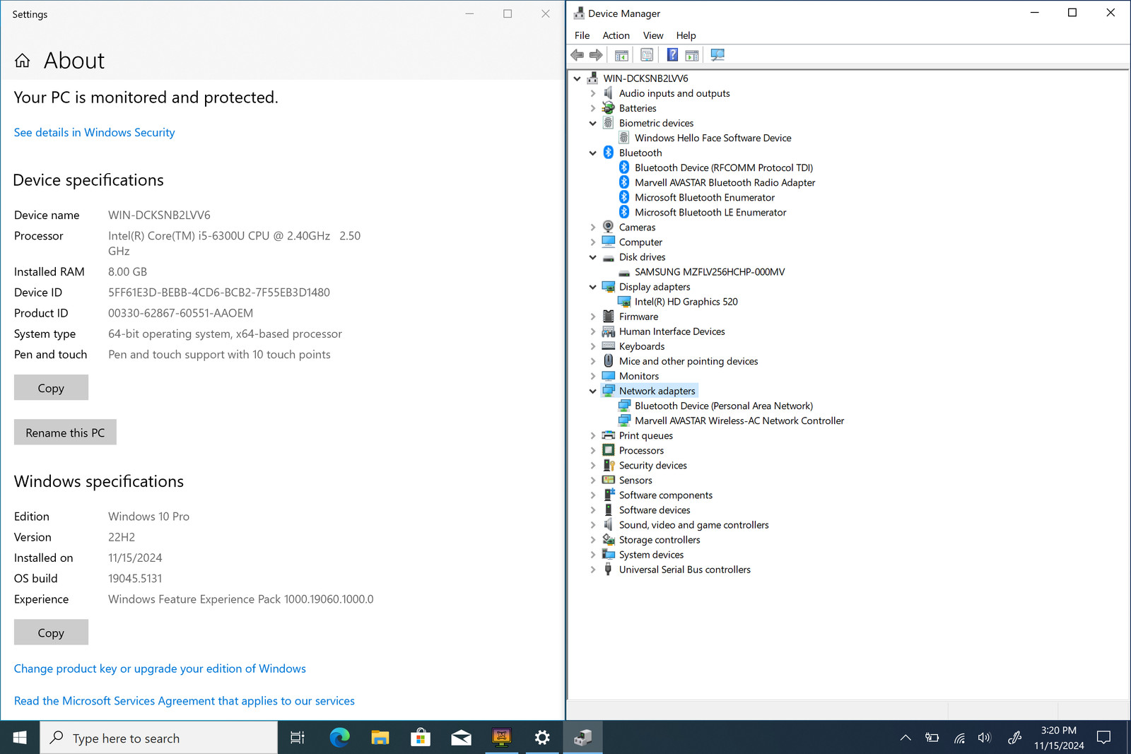 Microsoft Surface 13″ 2736 x 1824 I5-6300U 256GB SSD 8GB Motherboard *READ*
