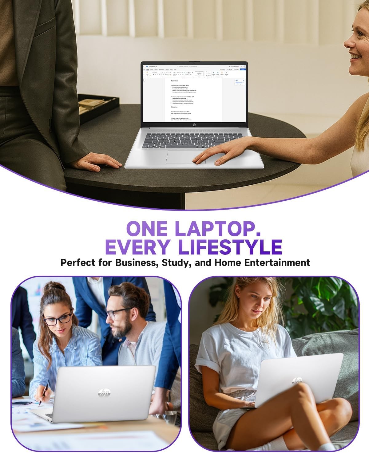 HP 17.3″ FHD Business Laptop 2026, AMD Ryzen 5 7430U, Upto 64GB RAM 2TB NVMe SSD