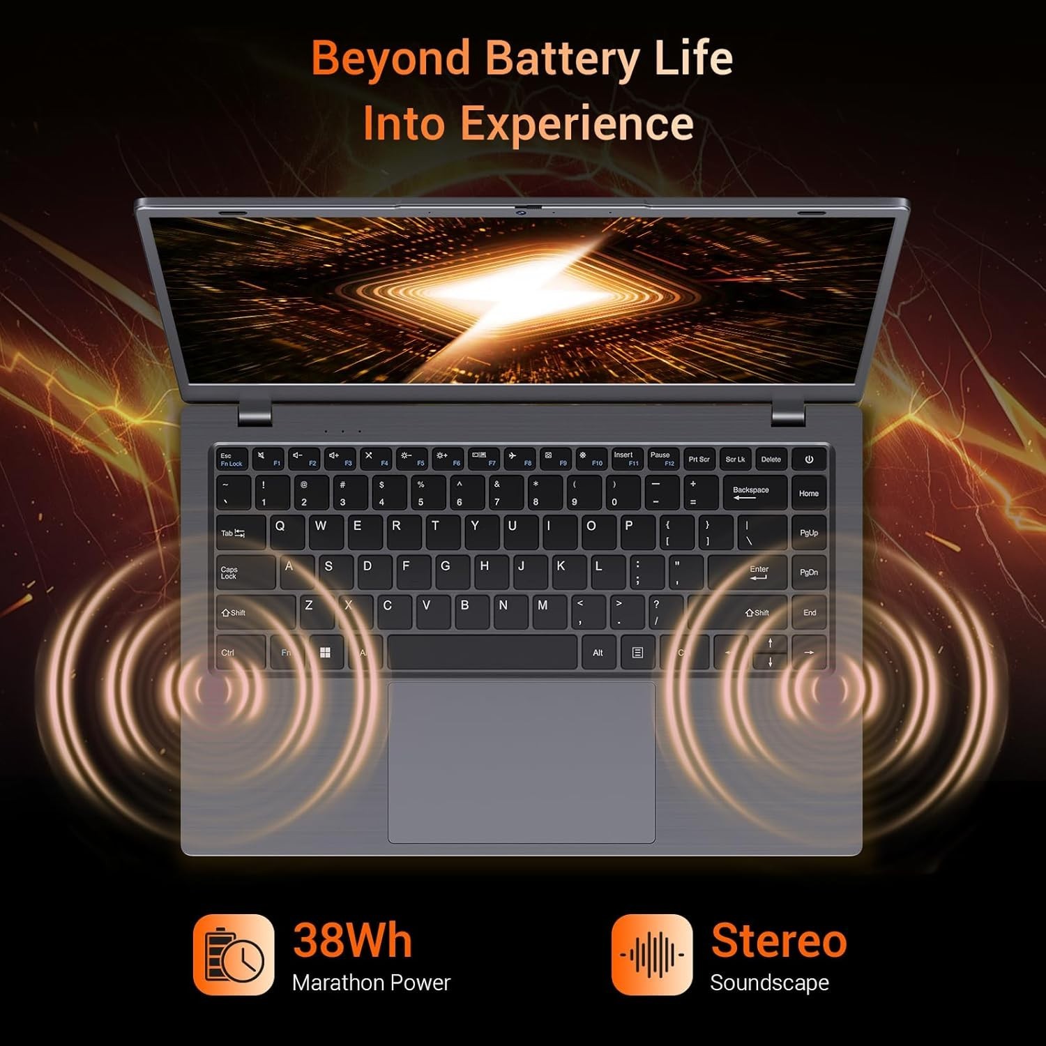 Feather-Light 2.86 lbs 14-Inch Laptop with 16GB RAM & Bluetooth 5.2 Connectivity