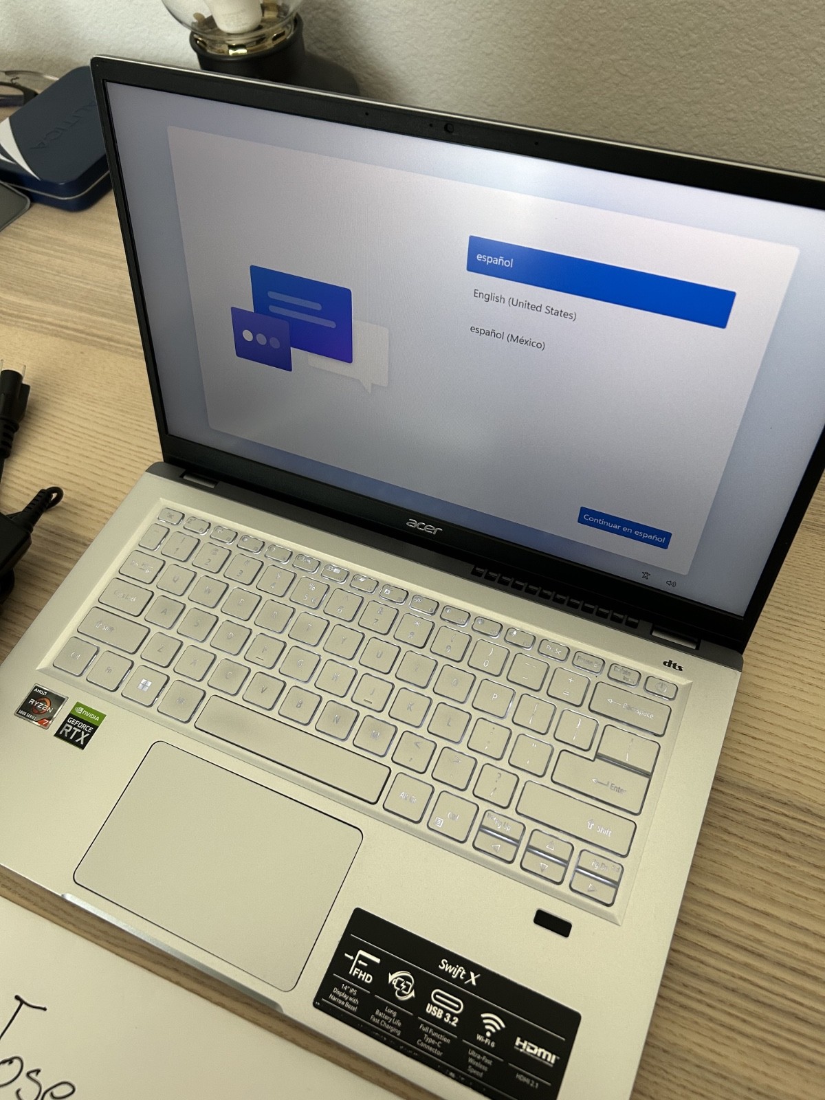 Acer Swift X 14″ Laptop Ryzen 7 5800U RTX 3050Ti 16GB RAM 512GB SSD EXCELLENT