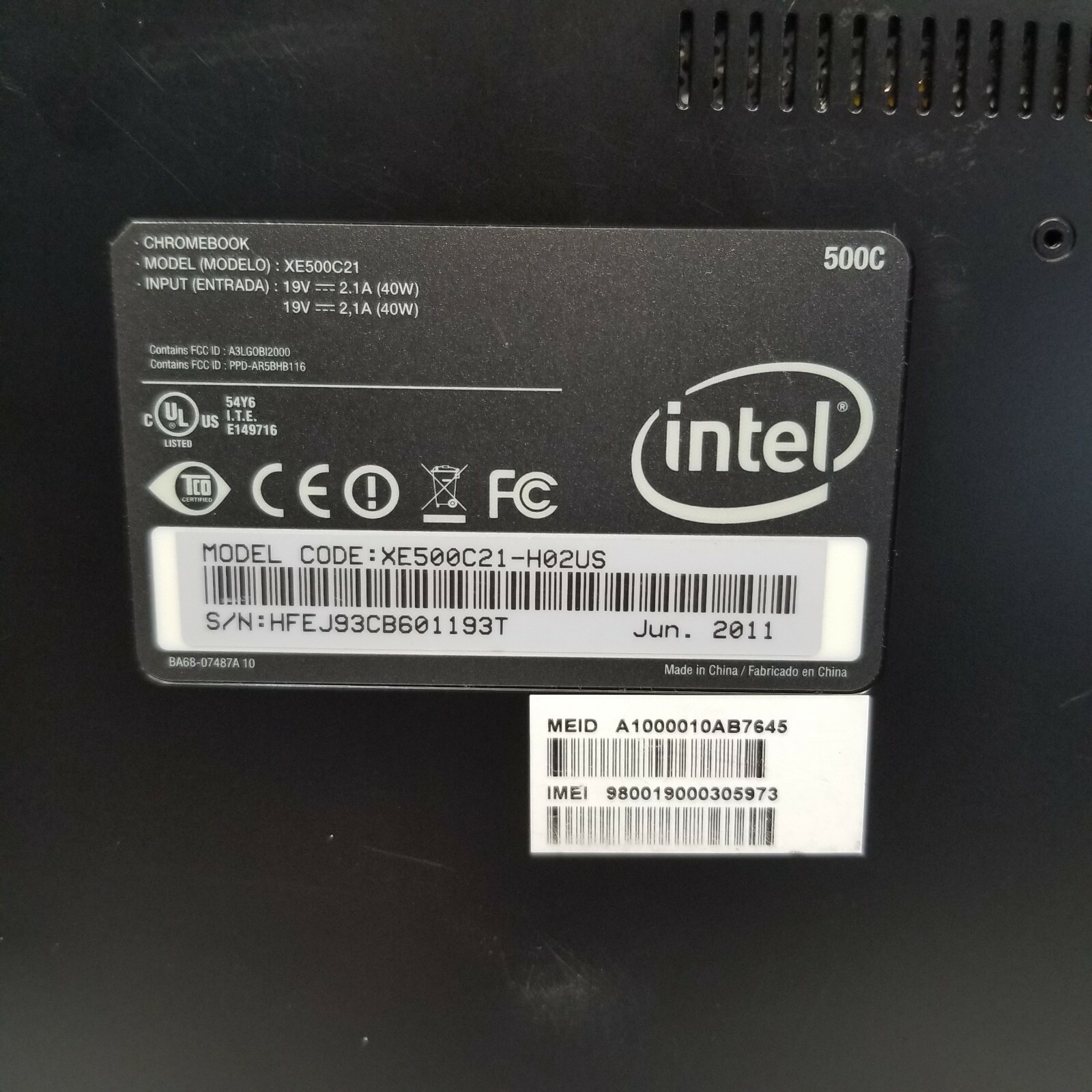 Samsung Chromebook 12.1in. Intel Celeron N3050 1.6 GHz, 2GB RAM 16GB eMMC