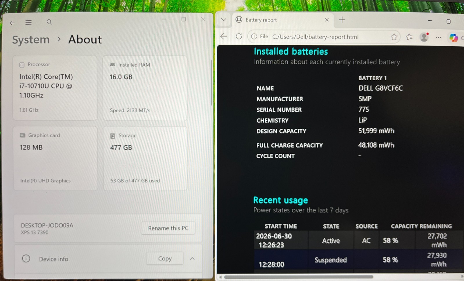 Dell XPS 13 7390 FHD 6-Core i7‑10710U @ 1.10GHz 16GB RAM 512GB NVMe W11 Pro