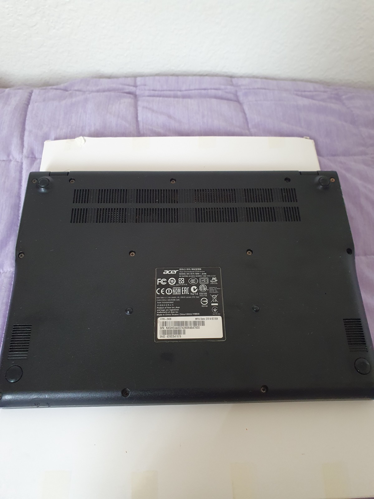 Acer C720 Chromebook C720-2844 11.6″ 16GB, , 1.4GHz, 4GB Gray OK Condition