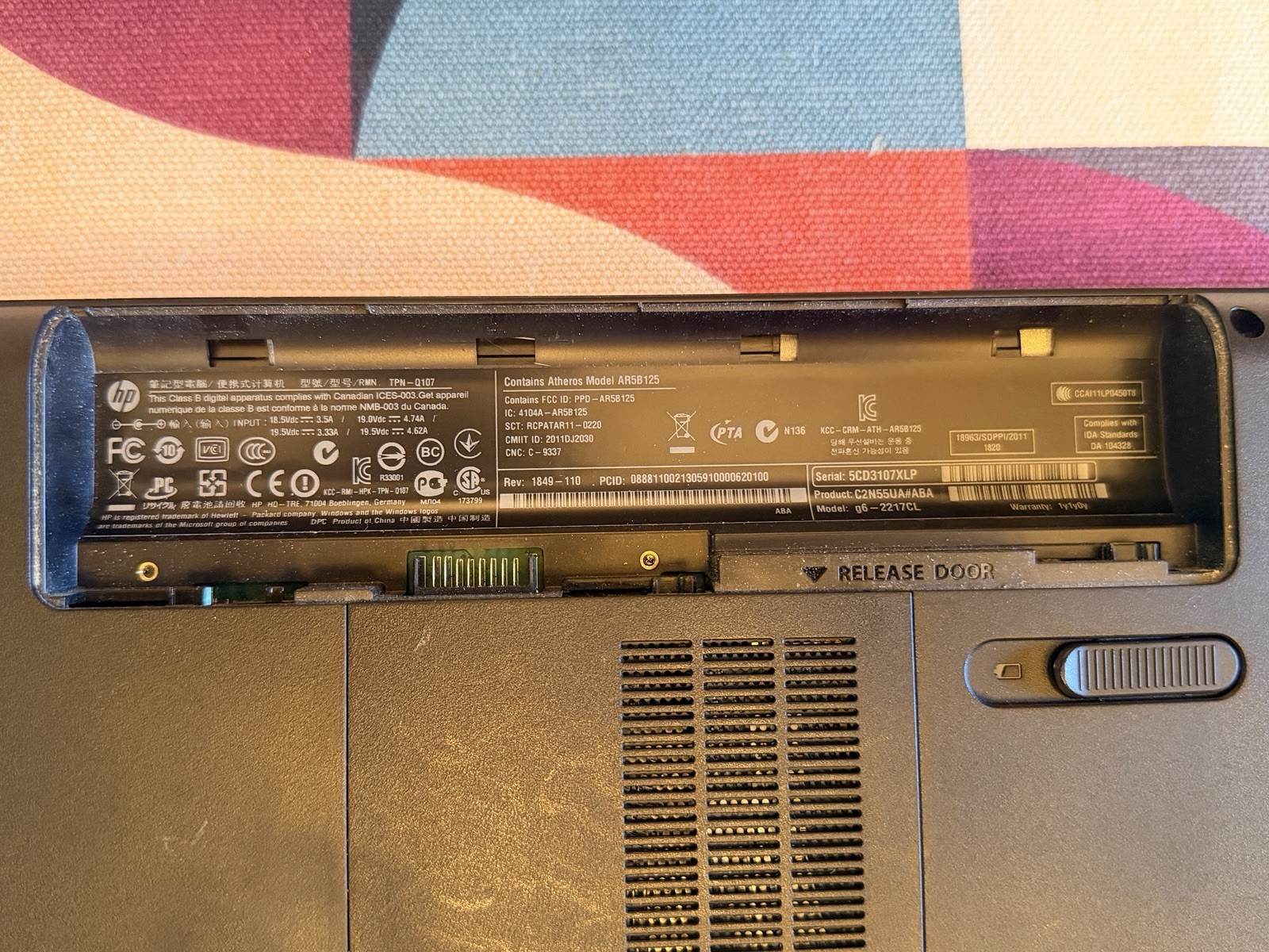 HP Pavilion G6-2217CL 15.6″ Laptop AMD A8-4500M@1.90GHz 750GB HDD 6GB RAM