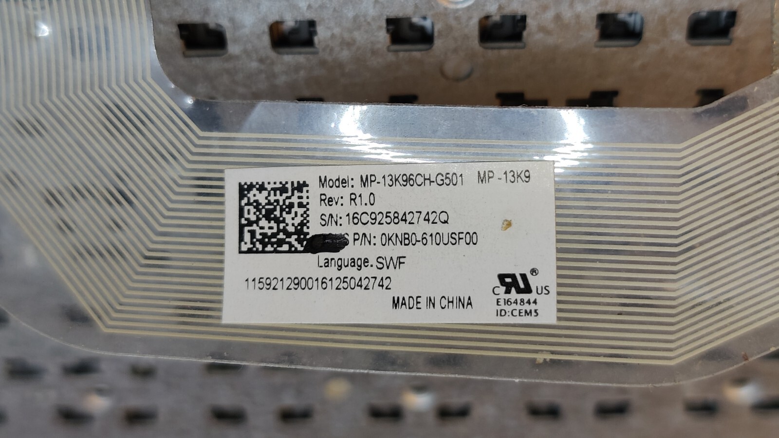 ASUS X540 R540 F540 K540 MP-13K96CH-G501 KEYBOARD 0KNB0-610USF00