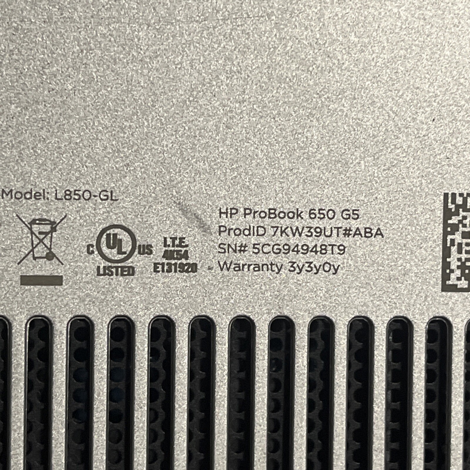 HP PROBOOK 650 G5 INTEL CORE I5-8265U 1.60GHZ 8GB RAM NO HD –
