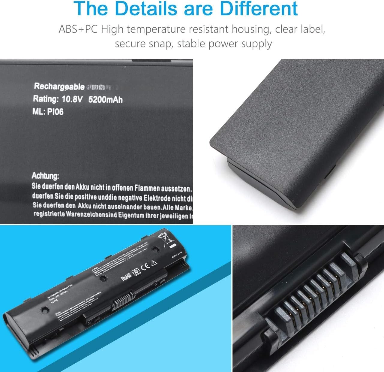 LQM P106 P109 Laptop Battery HP P106 Envy Pavilion TouchSmart Notebook 14 15 17