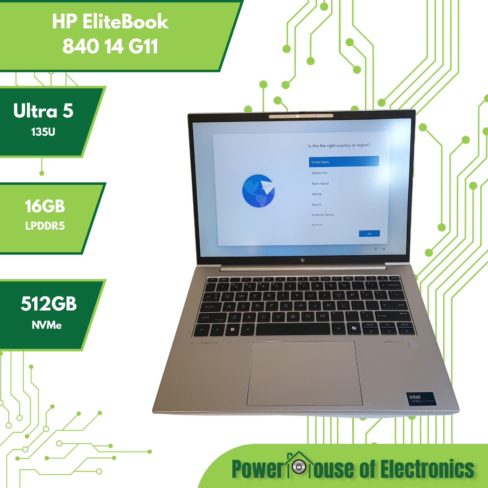HP EliteBook 840 14 G11 | Ultra 5 135U | 16GB LPDDR5 | 512GB NVMe *Read Descript
