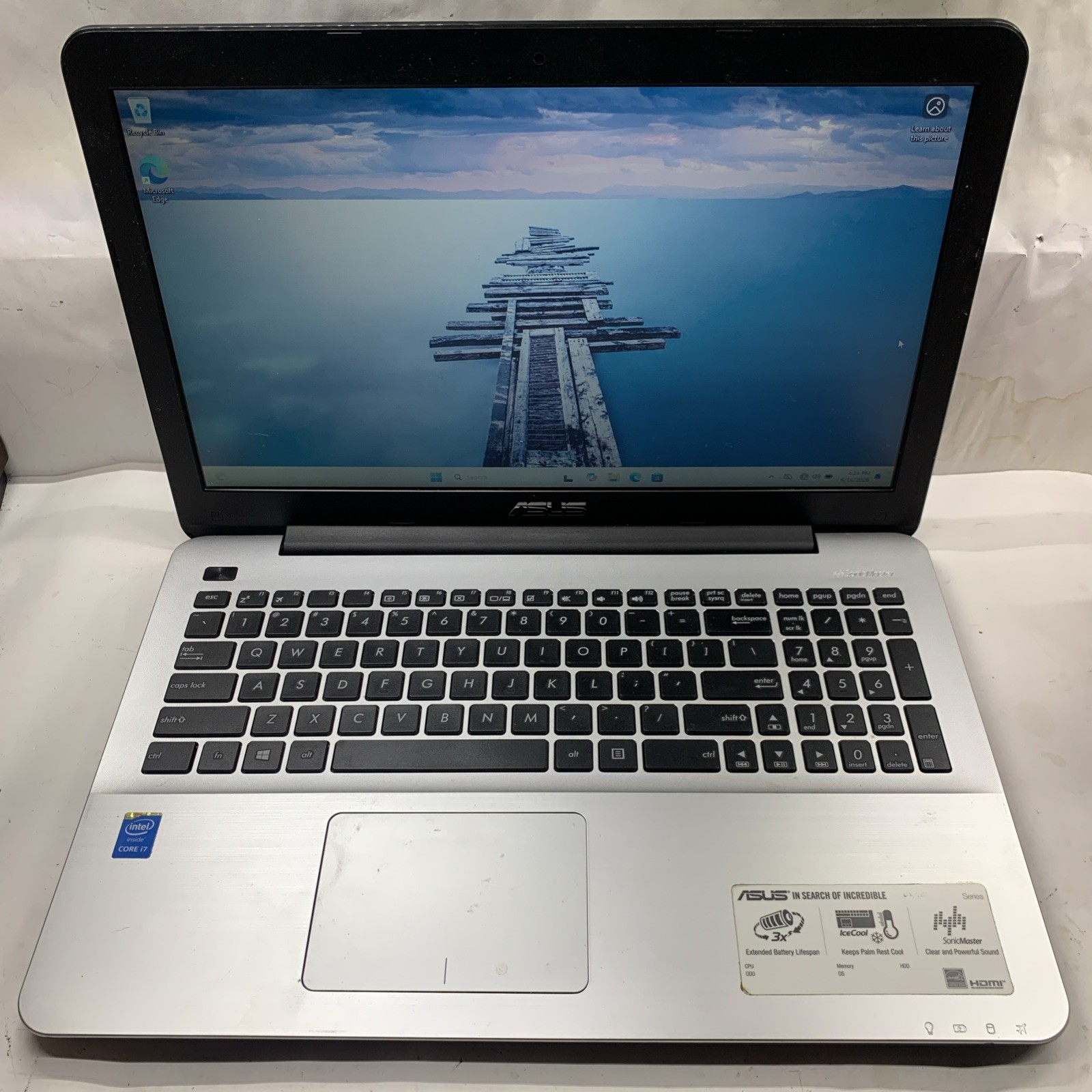 ASUS X555LA Laptop i7-4510U 8GB RAM 1TB HDD DVD RW Win 11