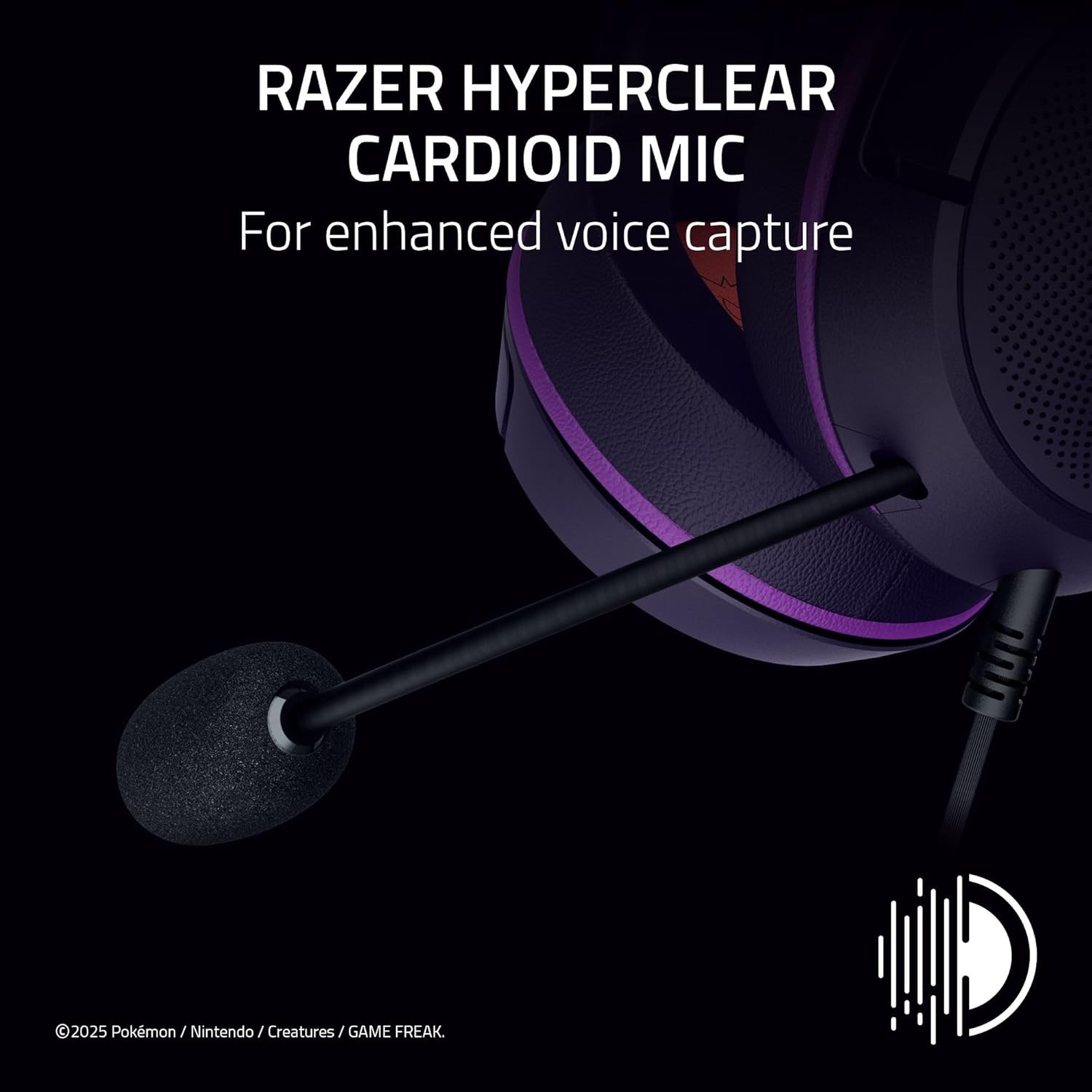 Razer Kraken Kitty V2 USB Wired Headset: Gengar Spikes Pokemon Gengar Edition