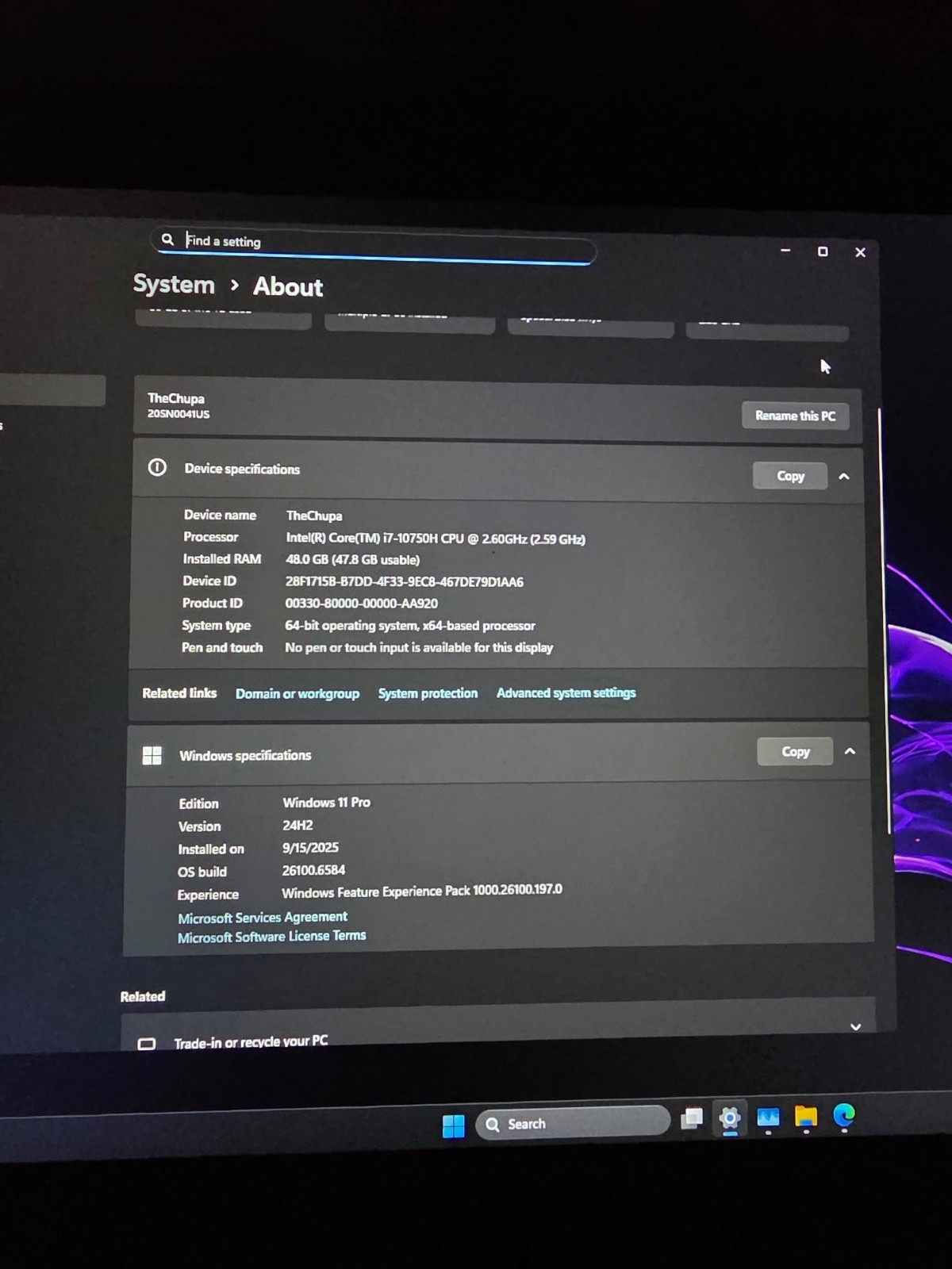 Lenovo ThinkPad P15 Gen 1 /15.3″ FHD i7-10850H 32GB RAM 512GB SSD Win 11