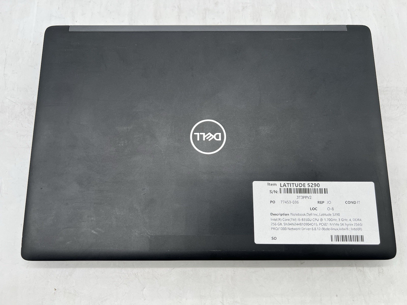 Dell Latitude 5290, i5-8350U, 1.70GHz, 16GB RAM, 256GB NVMe-No OS with Charger