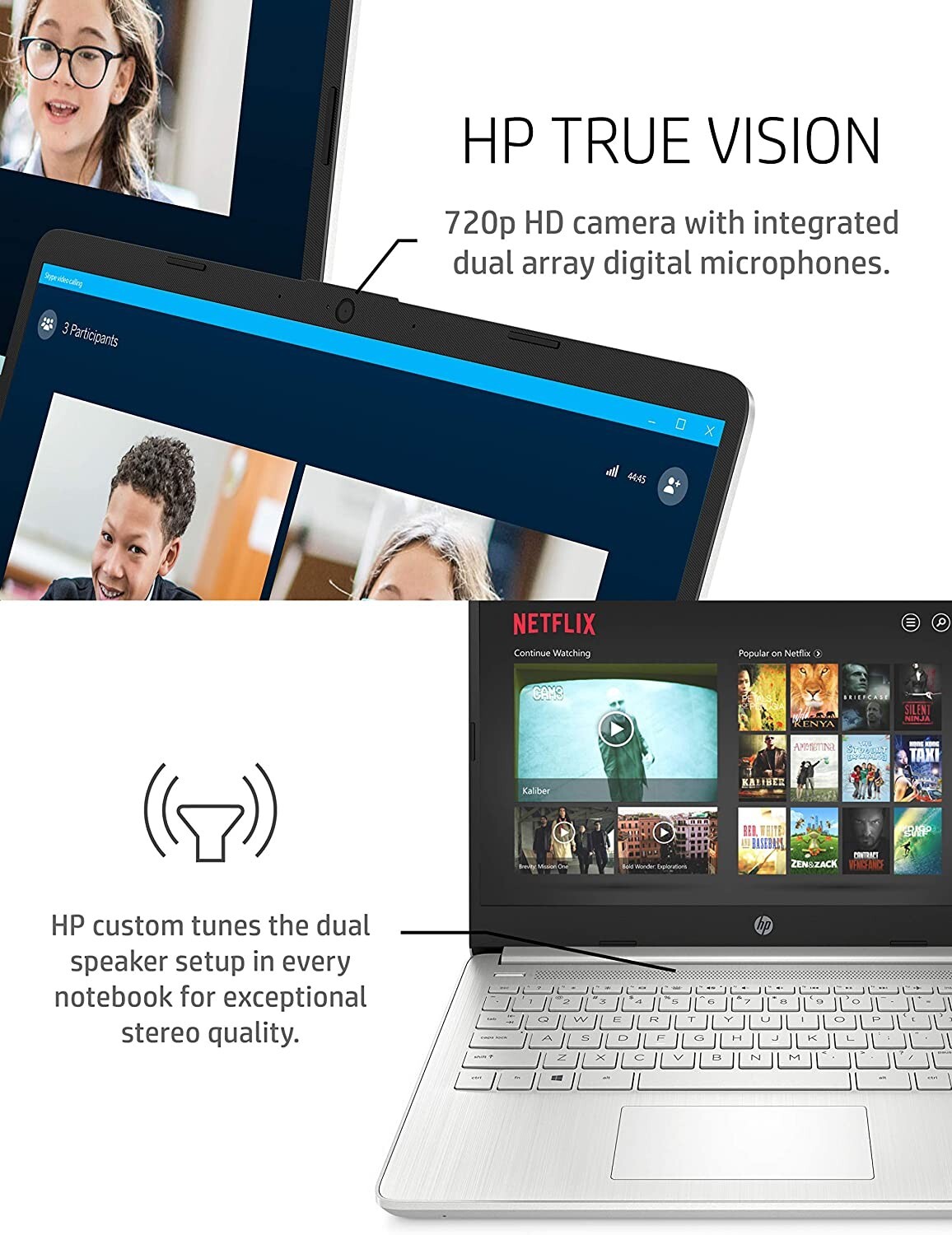 HP LAPTOP 14″HD TOUCH AMD-3020e 4 64GB eMMC Snowflake White 14-fq0080nr Notebook