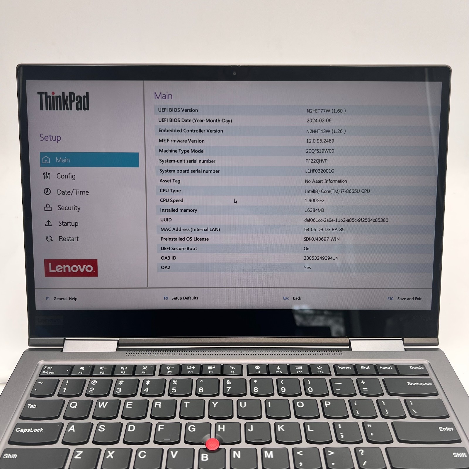 Lenovo ThinkPad X1 Yoga 4th Gen 14″ i7-8665U 16GB RAM 512GB SSD No OS | TESTED