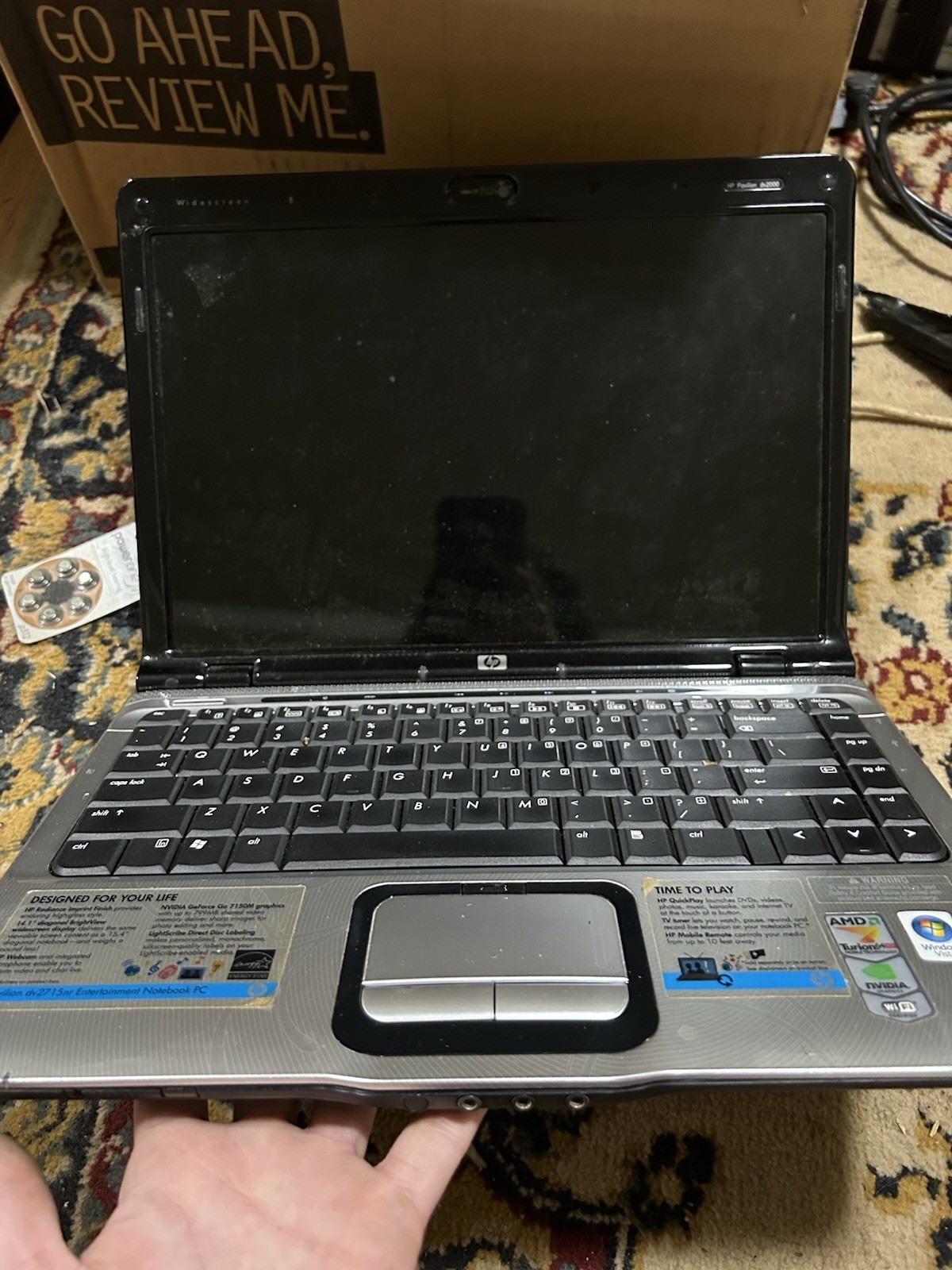 HP Pavilion dv2715nr 14.1in AMD Turion 2.0GHz 4GB 160GB Vista Go 7150M