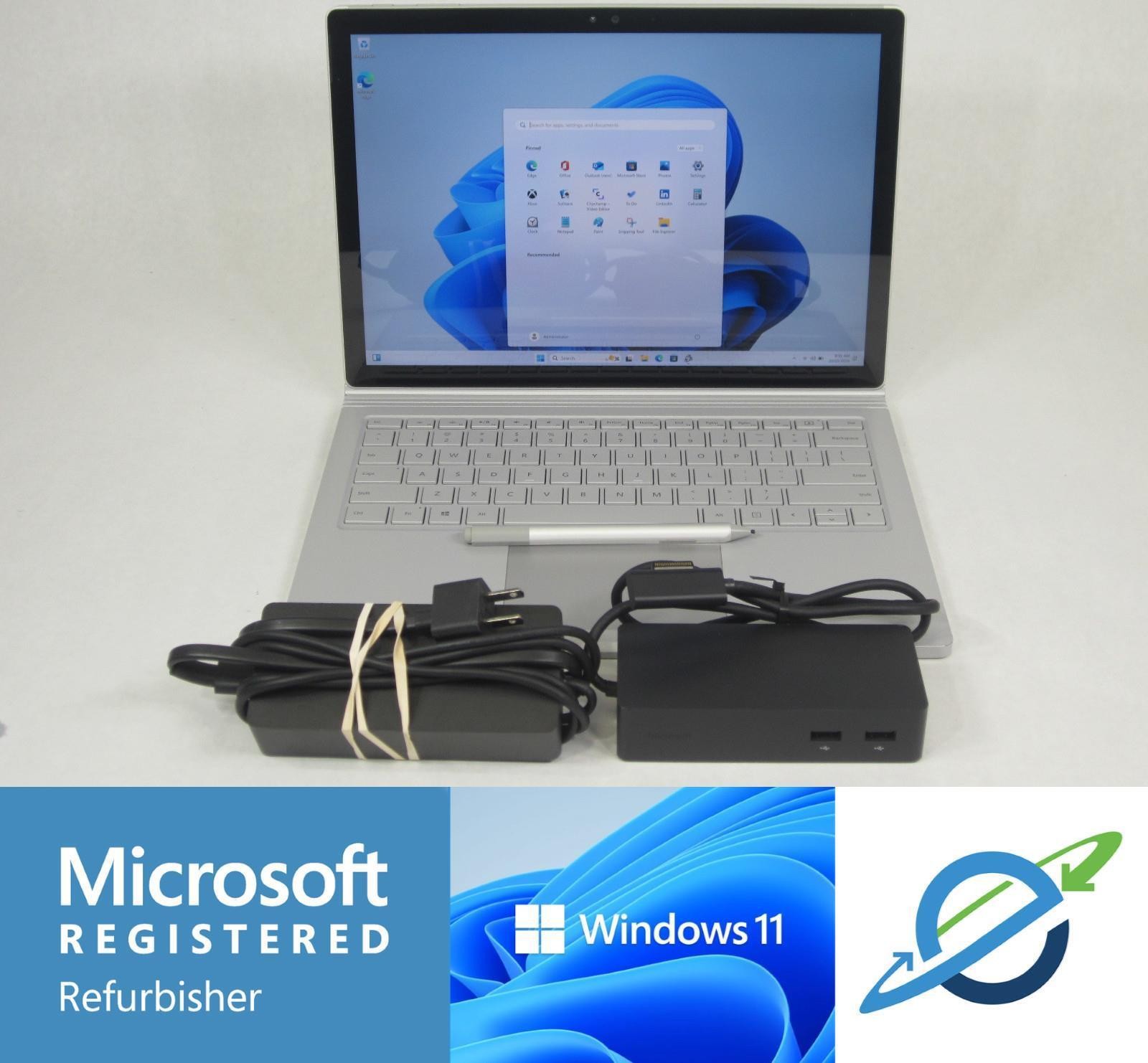 MICROSOFT SURFACE BOOK 3 | i7-1065G7 | 512GB SSD | 32GB | GTX 1650 | w/ DOCK 2