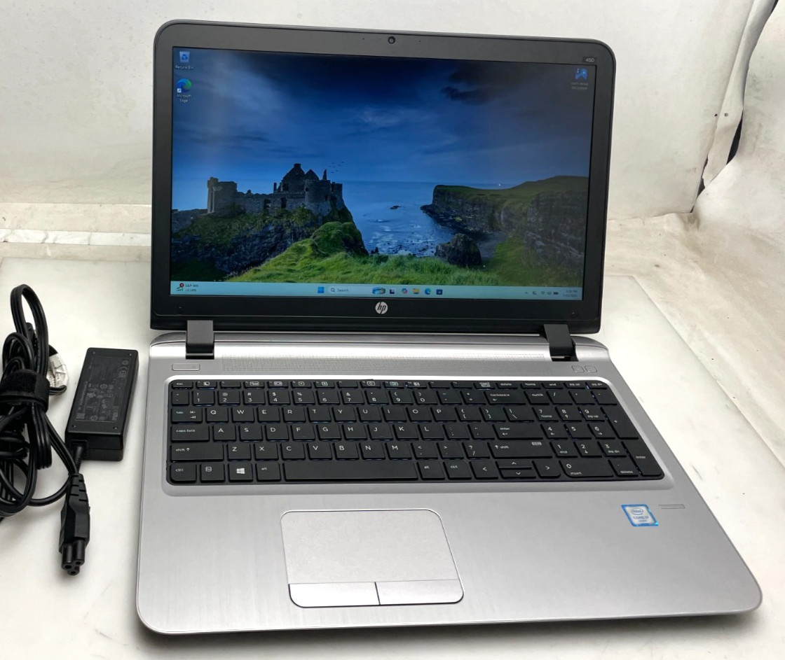 HP ProBook 450 G3 15.6″ FHD i7-6500U 16gb Ram 256gb SSD W11 “Good” Bttry