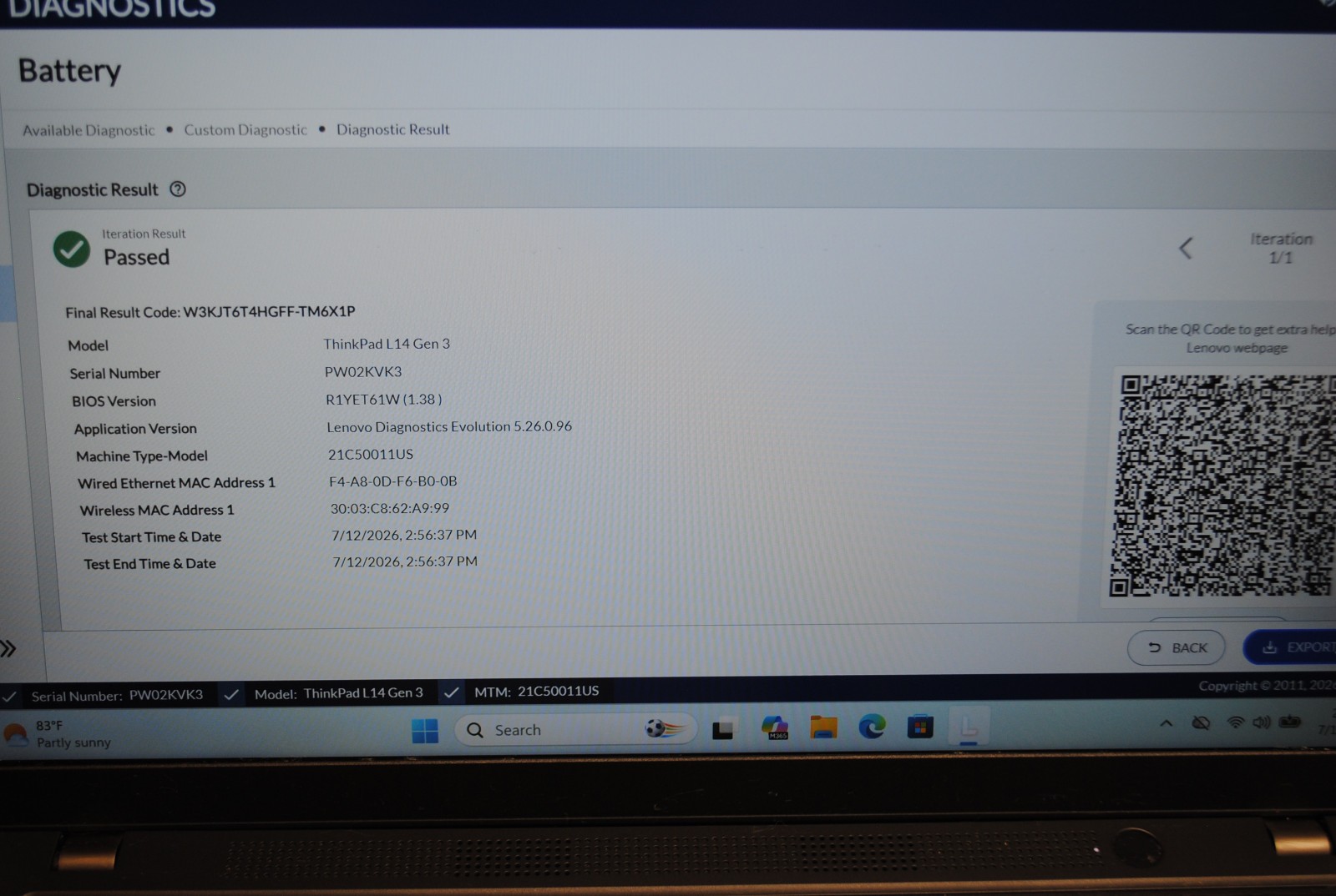 Lenovo ThinkPad L14 Gen 3 Ryzen 5 PRO 5675U 16GB WIN11PRO 256GB LAPTOP FREE SHIP