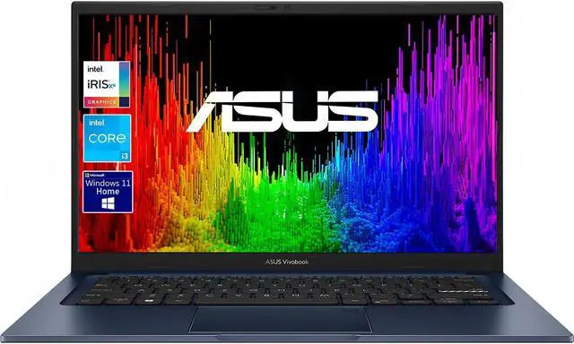 ASUS Vivobook 14 in FHD for Students Business i3-1215U Iris Xe 720p 256GB SSD
