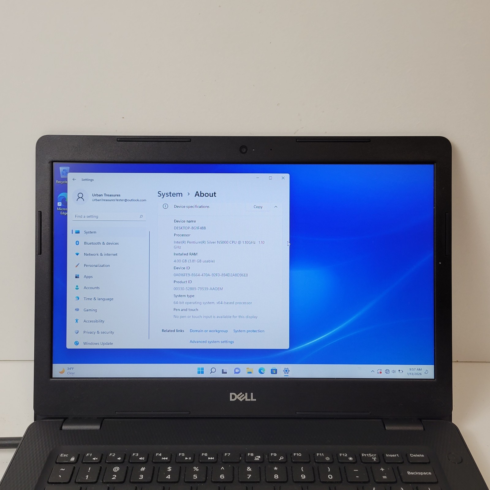 DELL INSPIRON 14 3000 Series (Model 3482) 450GB 4GB RAM – Battery Doesn’t Charge