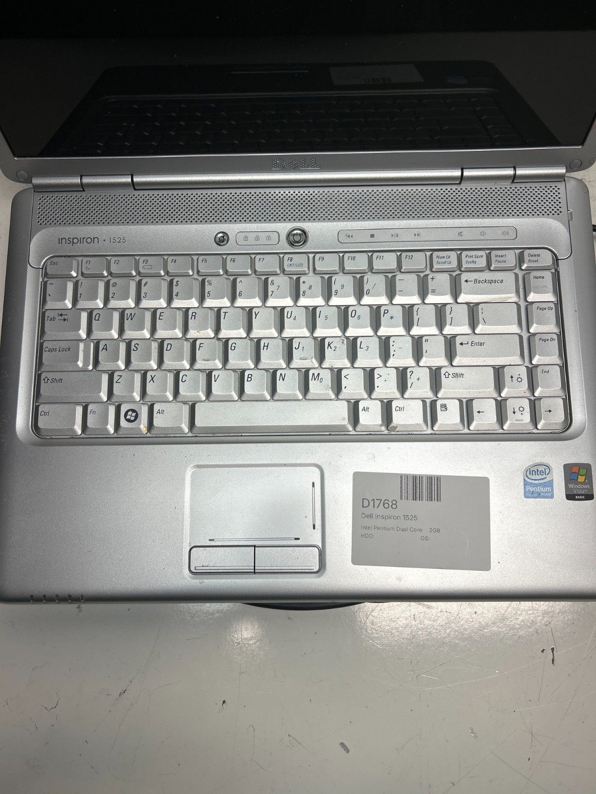 Dell Inspiron 1525 Intel Pentium Dual Core 2.00GHz 2GB NO HDD