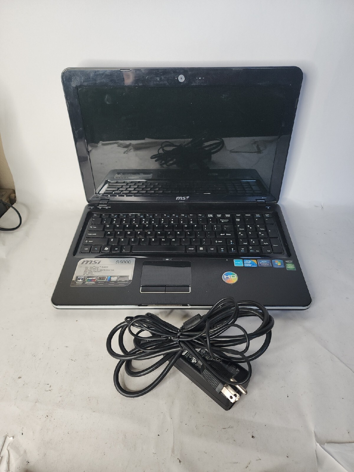 MSI MS-16D3 Laptop 15.6″ Intel Core i5 M460@2.53ghz 4gb No Hdd/caddy READ