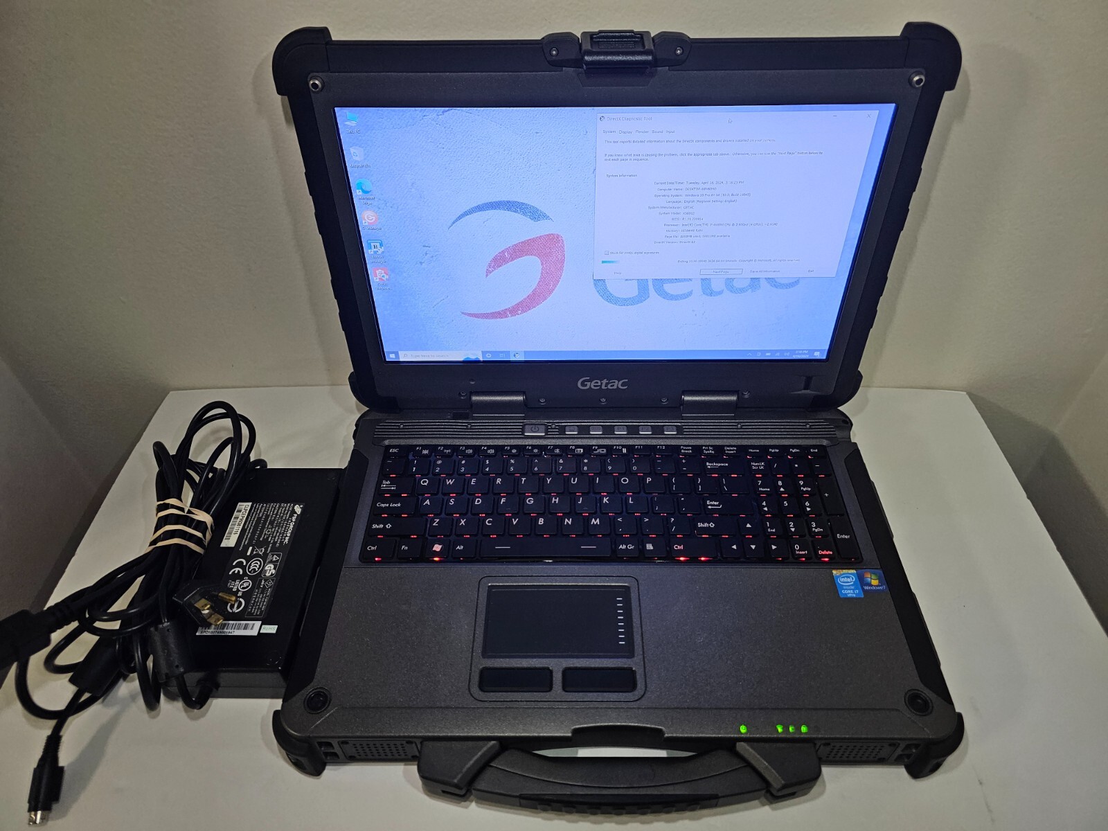 GETAC X500 G2 Rugged 15.6″ / i7-4600U 2.90GHz / 16GB RAM / 1050GB SSD / +CHARGER