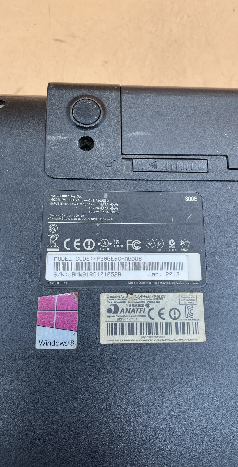 Dell Latitude D630 14.1” & Samsung NP300E5C 15.6” No HDD for Parts/Repair
