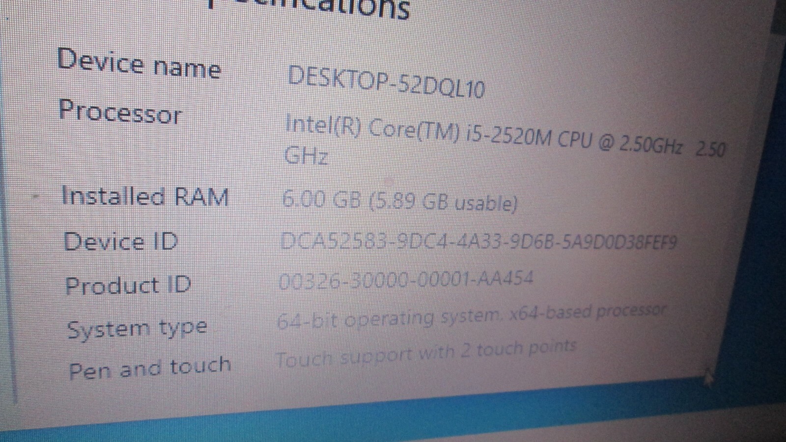 Lenovo ThinkPad T520 15.6 i5-2520M 2.5GHz 6GB RAM 500GB HDD Windows 10 Pro