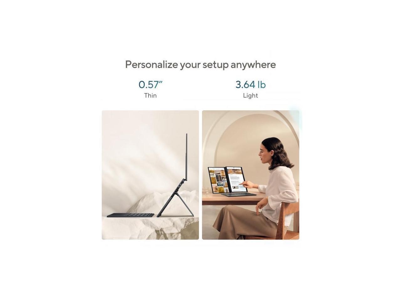 Asus UX8406CAPS99T ZenBook Duo 14″ 3K Touchscreen 2-in-1 Laptop