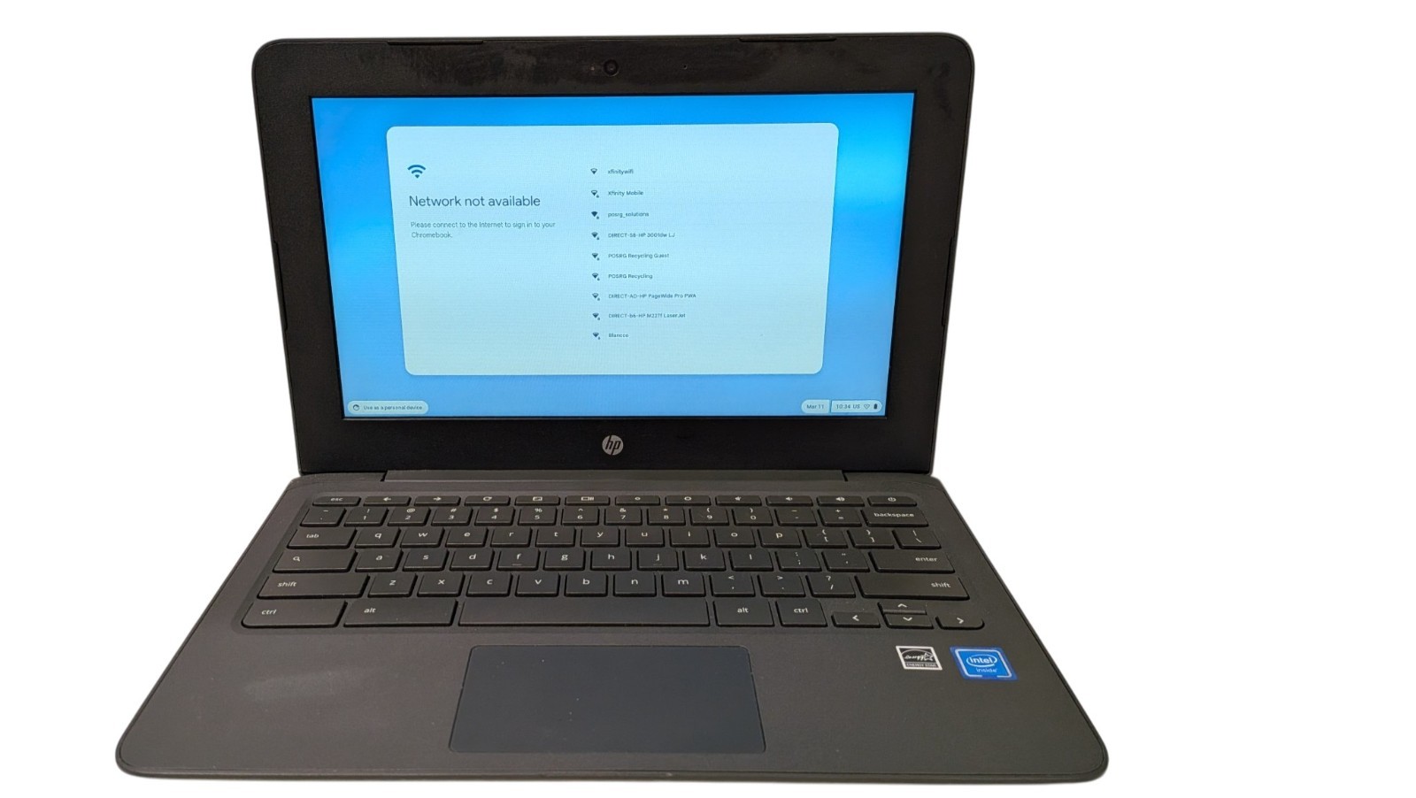 HP Chromebook x360 11 G1 EE Celeron N3350 @ 1.10GHz, 4GB Ram, 32GB EMMc