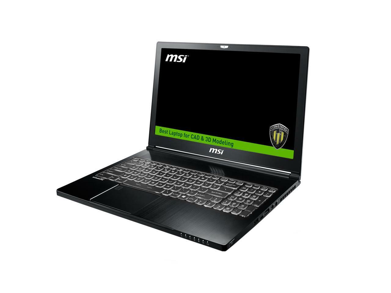 MSI WS63 8SL-015 i7-8750H, 512GB nVME+2TB, 32GB RAM, 15.6″ 4K, Quadro P4200 8GB