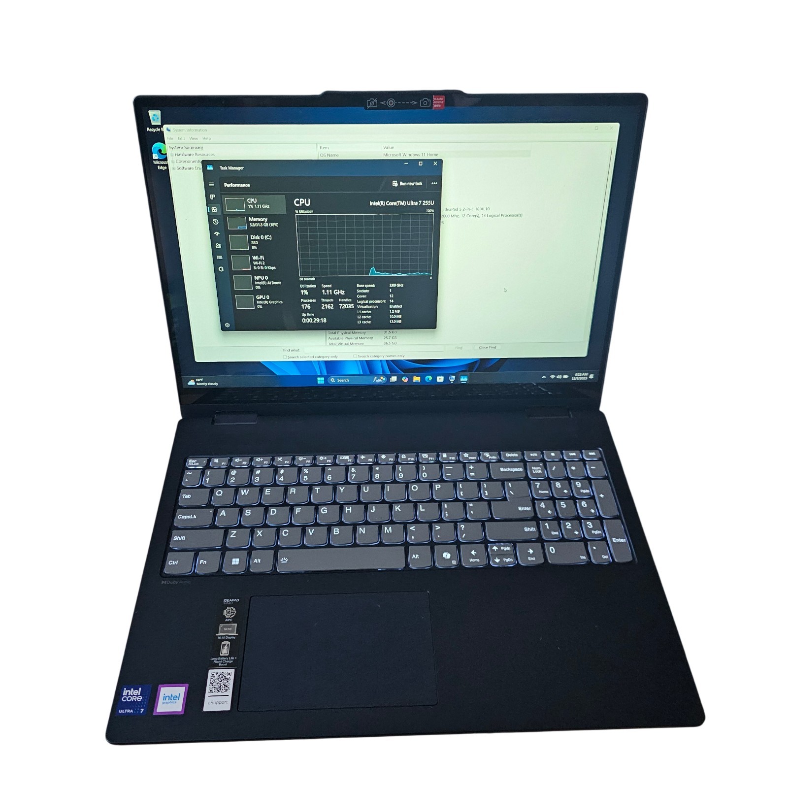 Lenovo IdeaPad 5i 16″ 2-in-1 Touch Ultra 7 255U – 32GB 8000MTS – 1TB SSD W11