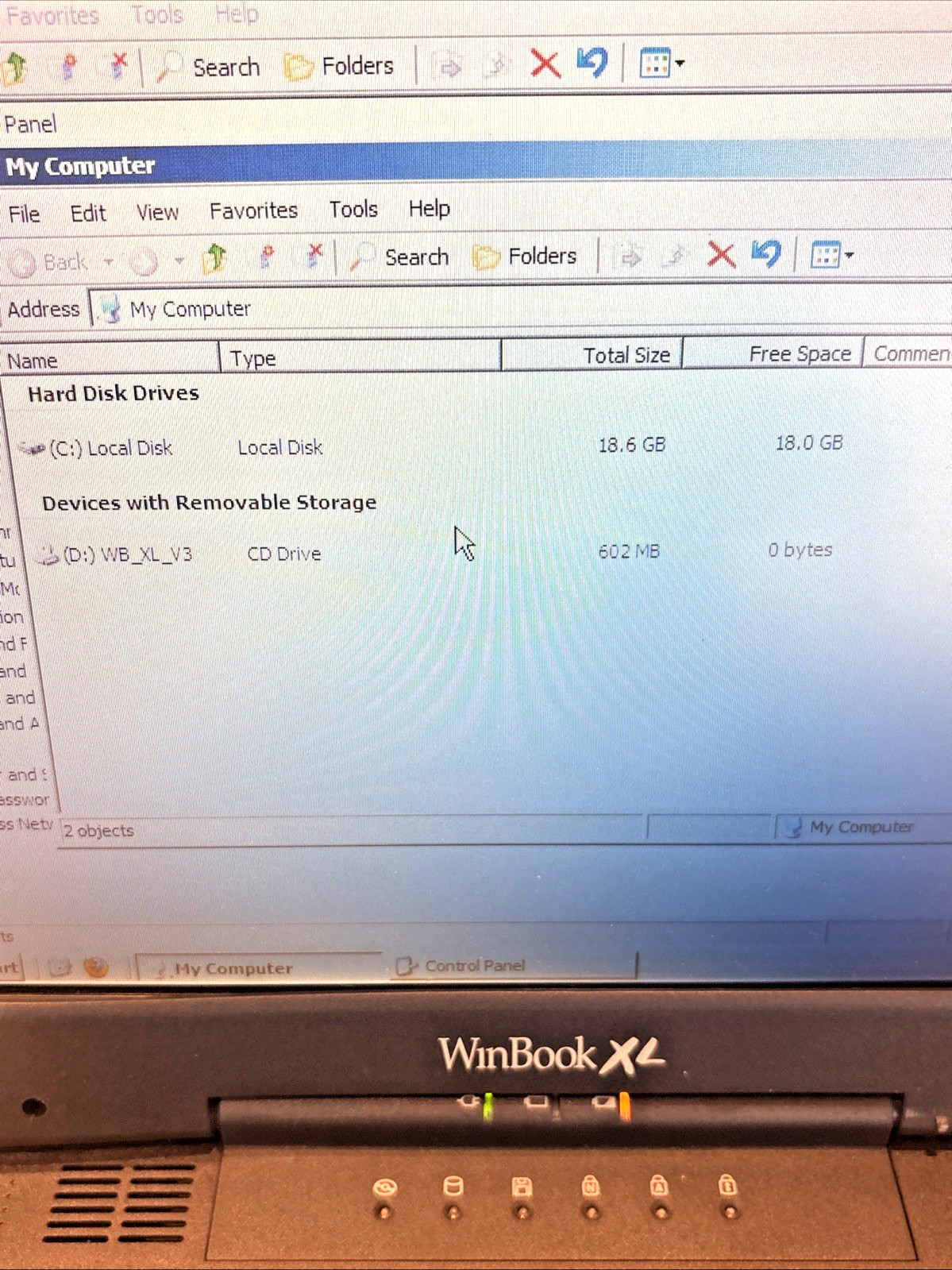 Vintage WinBook XL Laptop Pentium Windows XP Tested 18gb w/ AC Adapter & Manual