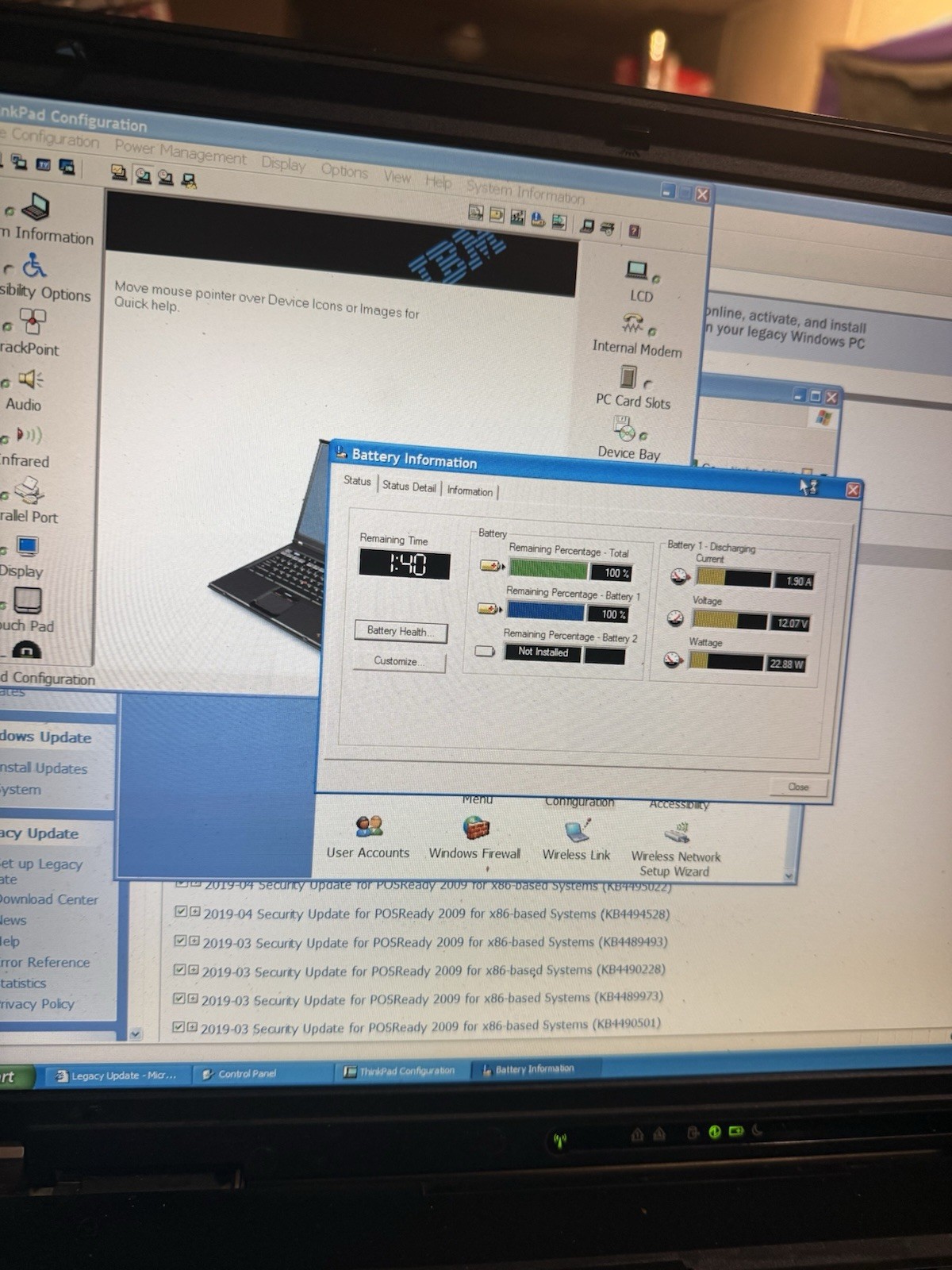 IBM ThinkPad T42 15 FlexView IPS Radeon 9600 Windows XP Retro Gaming Laptop