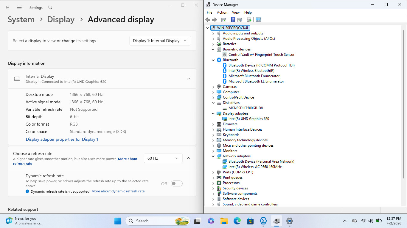 Dell Latitude 7400 14″ HD I7-8665U 512GB SSD 16GB W11P Webcam Backlit FP Reader