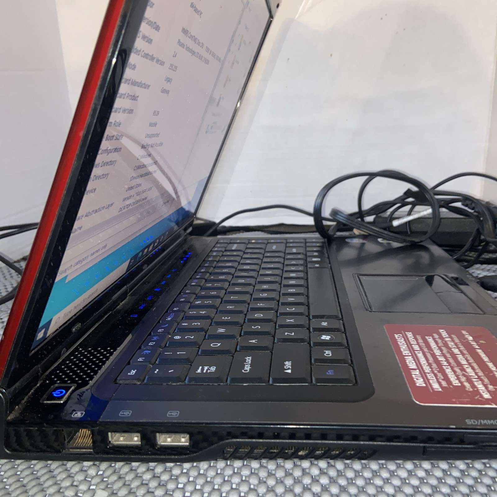 Gateway M6846 T5500 1.83ghz 160gb HDD Intel Dual‑Core 1.83GHz 4 GB Win10