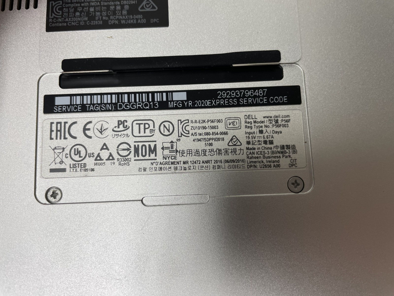 Dell XPS 15 7590 15.6″ Intel i7-9750H @2.60GHz 8GB RAM NO SSD For Parts *READ*