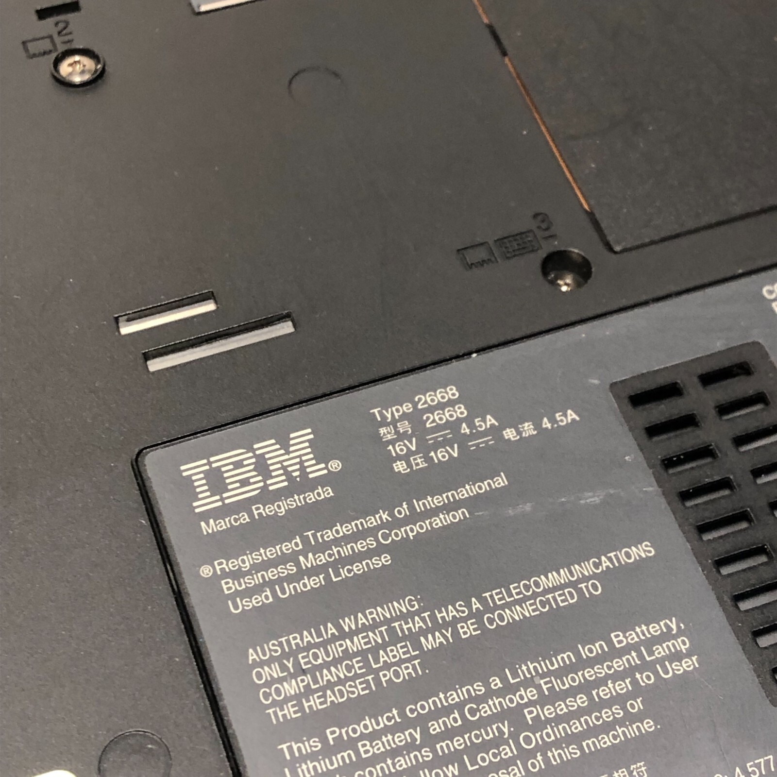 IBM Thinkpad Type 2668 Laptop Doesn’t Turn On AS IS