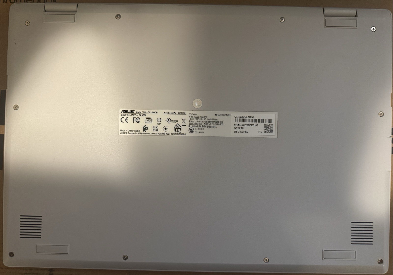 ASUS Chromebook CX1500CNA-AS84F 8GB RAM 64GB eMMC Storage READ DESCRIPTION