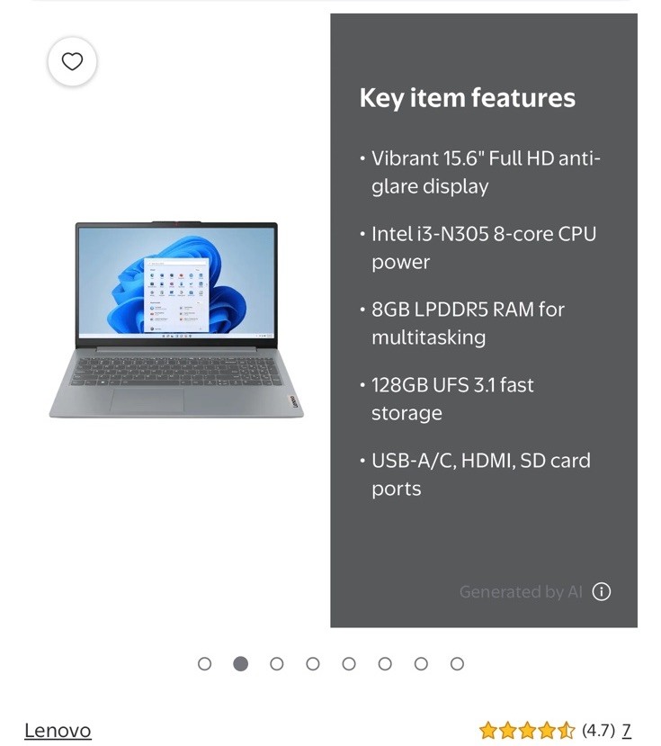 🔥 New Lenovo IdeaPad Slim 3i 15.6″ FHD Intel i3-N305/8GB/128GB/Windows11 Laptop
