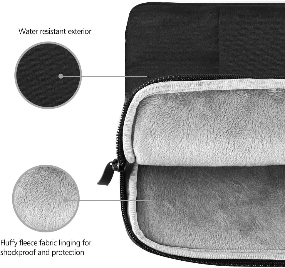 16.1-inch Polyester Laptop Sleeve Protective Case Vertical Style with Pocket Zip