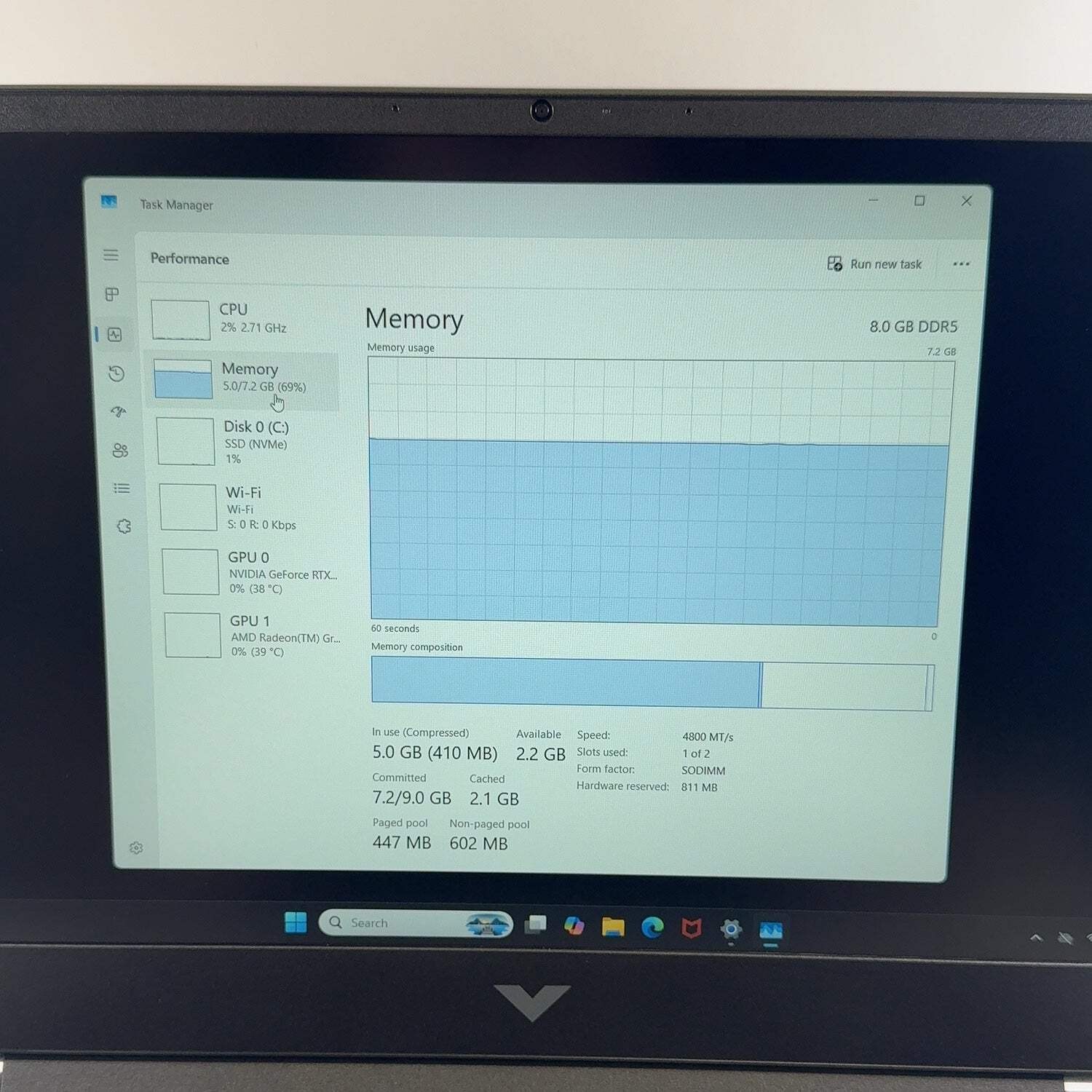 HP Victus 15-FB1013DX 15.6″ Ryzen 5 7535HS 3.3 GHz 8GB RAM 500GB SSD RTX 2050