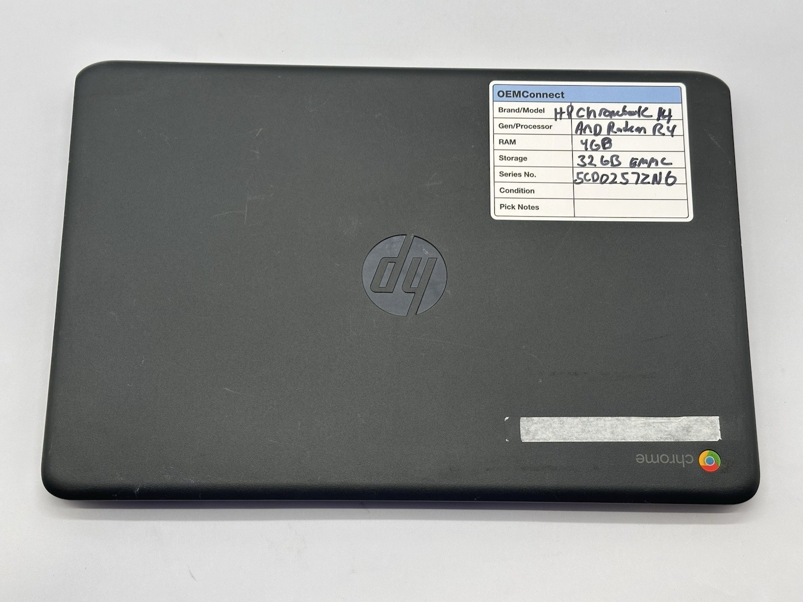 5x HP Chromebook 14-db0023dx, AMD Radeon R4, 4GB RAM, 32GB eMMC, No OS/Adapter