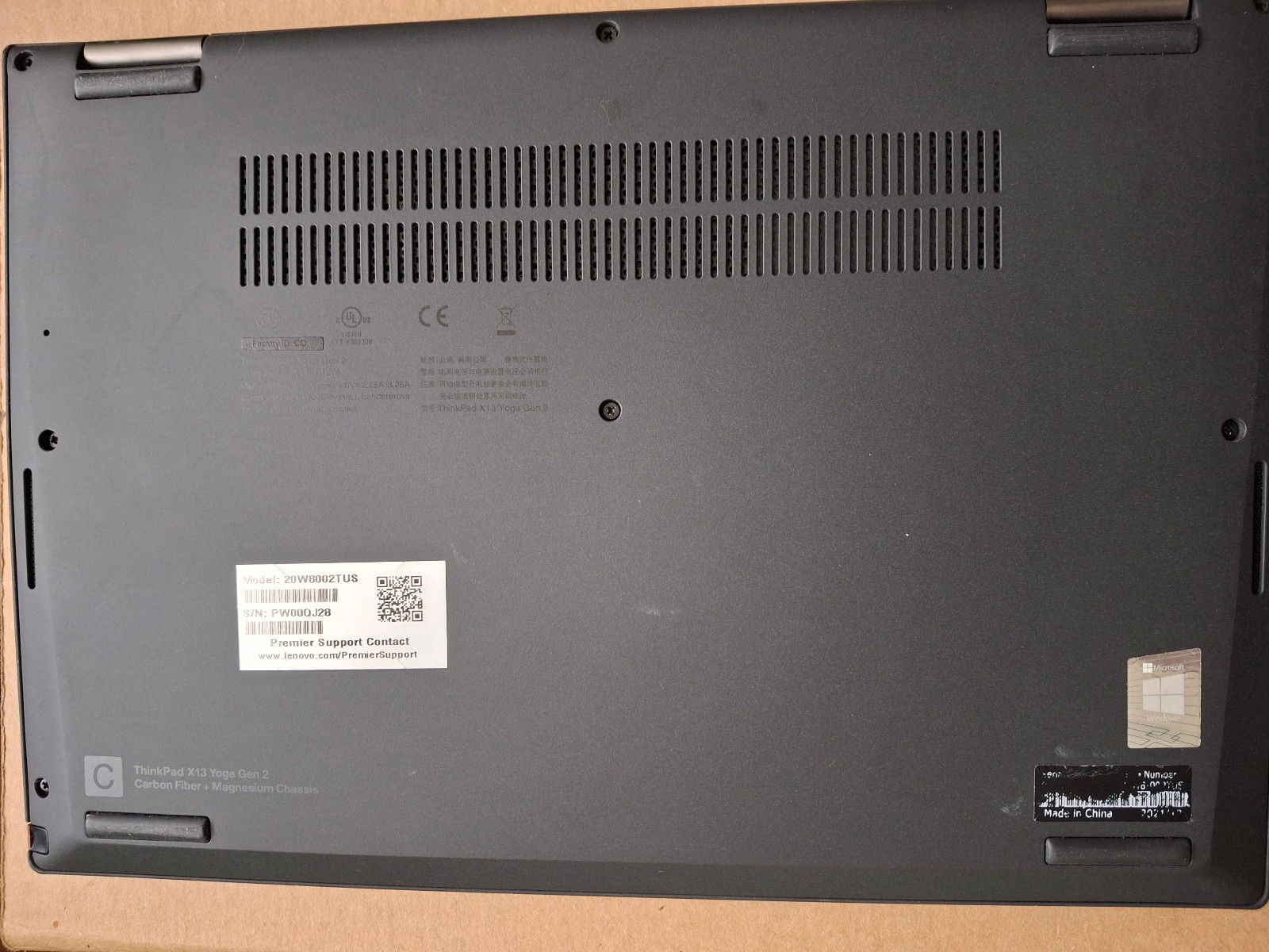 Lenovo ThinkPad X13 Yoga Gen 2 i7-1185G7 3.00GHz 16GB 512GB NVMe Touch Win11Pro