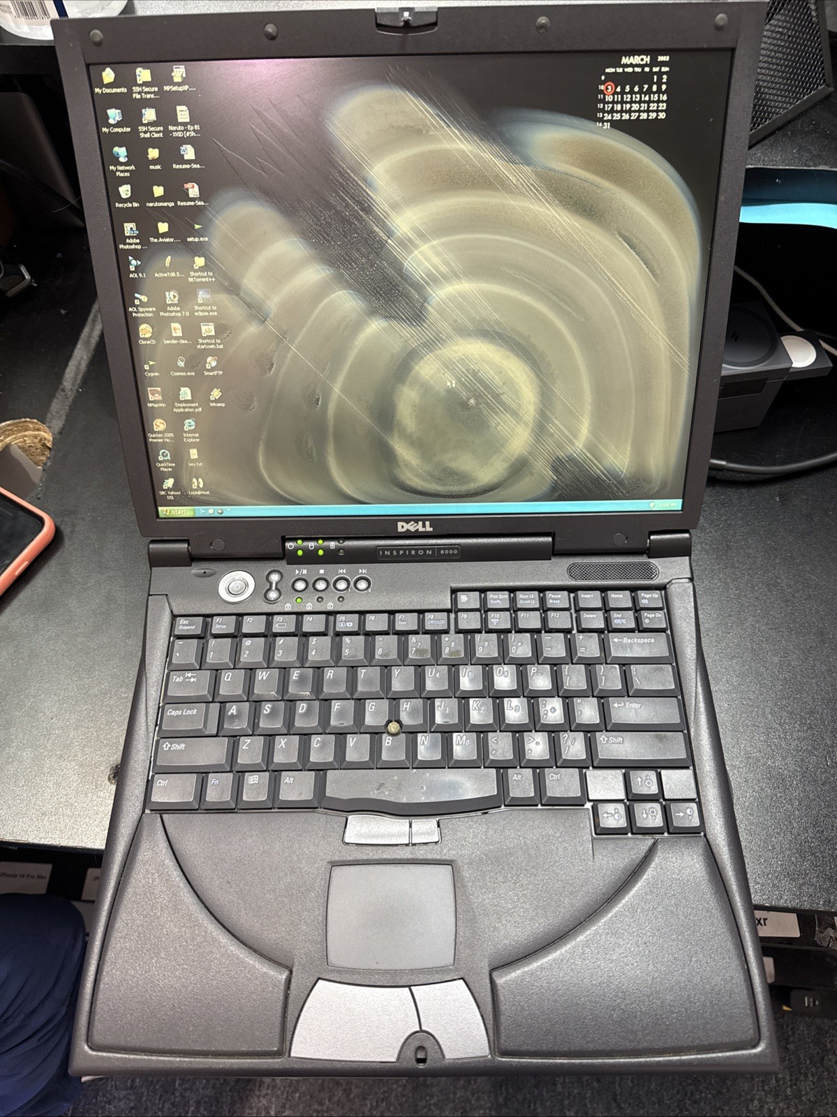 Vintage Dell Inspiron 8000 Working Laptop Boots They Have Screen Spot No Battery