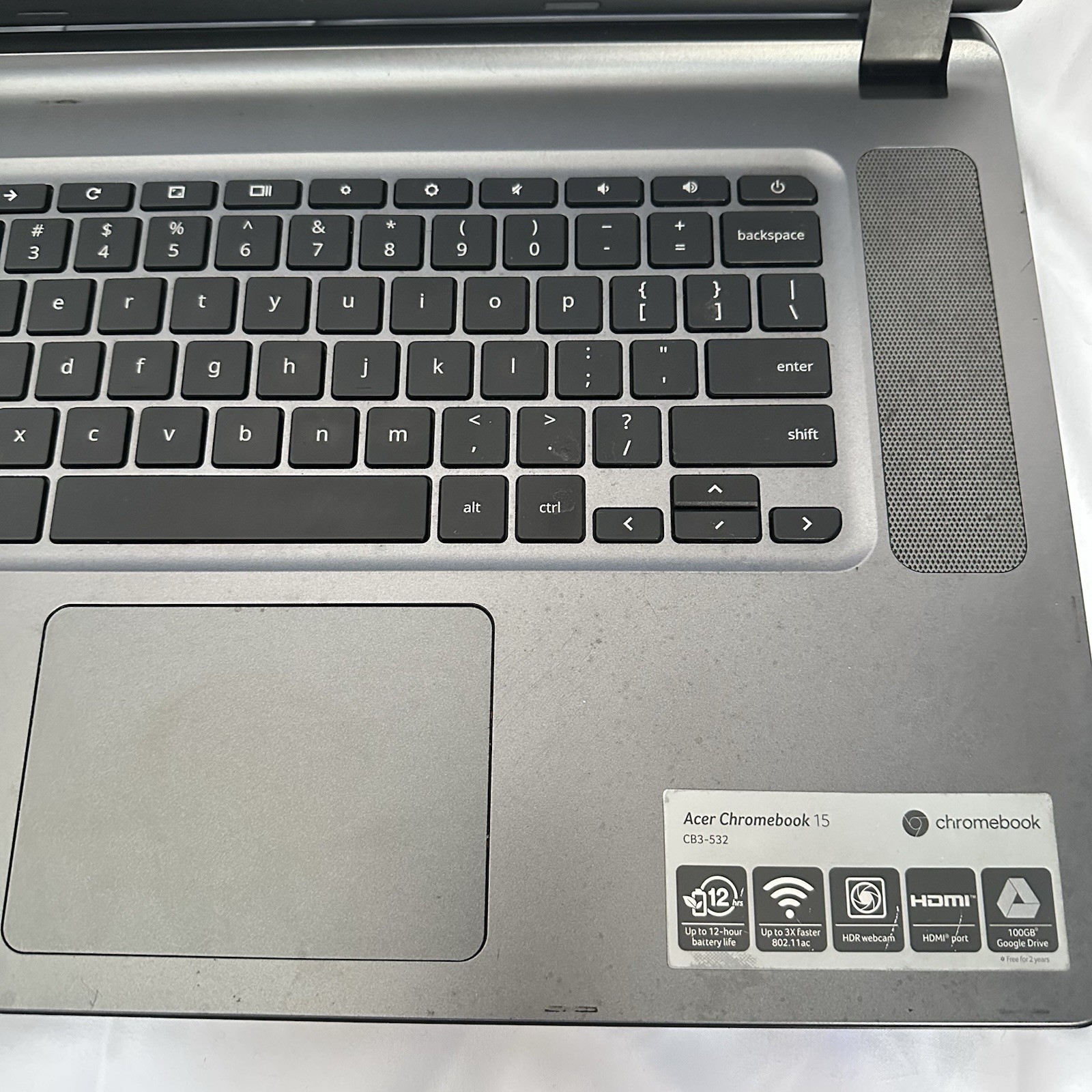 Acer Chromebook 15 – CB3-532 – Model N15Q9 – Celeron – 4GB RAM – 16GB eMMC Used