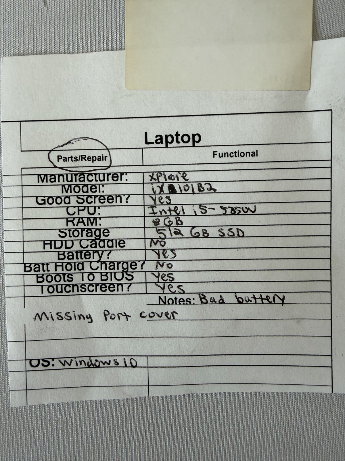 Xplore ix101B2 Laptop – Good Screen – Intel i5-535OU – RAM 8 GB – Read Des