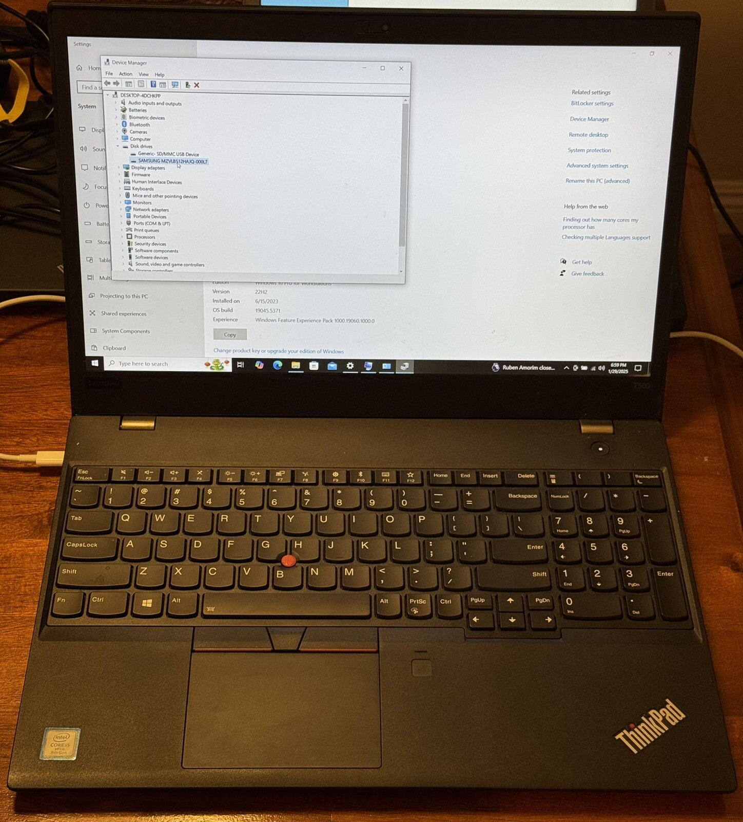 Lenovo ThinkPad T580 i5-8350U 16Gb RAM 500Gb SSD #1, #2, #4