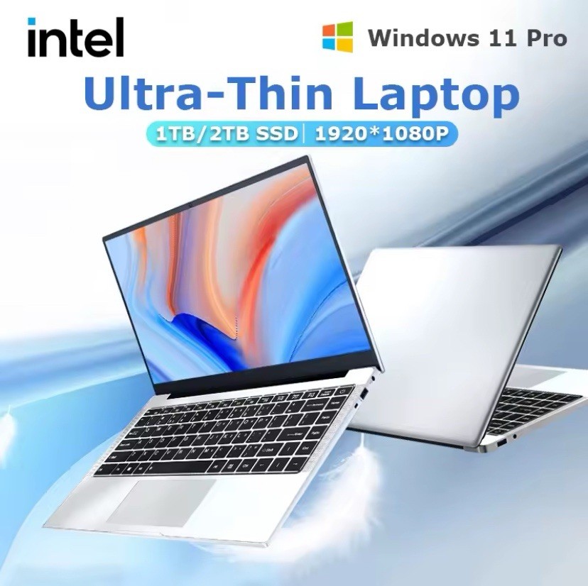 14.1” Ultra Slim Windows 11 Pro Laptop Computer Intel 12GB RAM 1TB 1080P HD